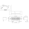 Plug-in type PCB terminal block angled header with fixing screw